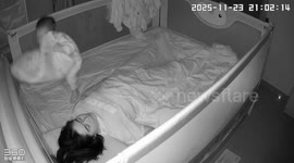 Child adorably smothers mother with pillow in Guangdong, China