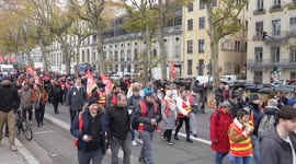 Protesters in Lyon rally against government's 2026 budget plan