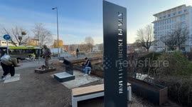 Activist group installs Walter Lubcke memorial outside CDU HQ in Berlin