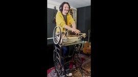 Electric Hurdy-Gurdy On Sewing Machine Crank