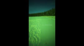 Bright Auroras Light Up Alaskan Snow