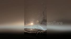 US: Heavy Snowstorm Coats Louisville Roads In Two Inches Of Snow