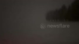 US: Blinding Snowfall Turns Hilliard Street Into Silent Whiteout