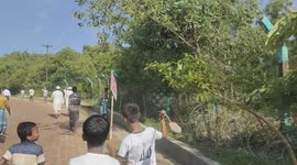 Young Rohingya Boy Protests against criminal AA's Chief