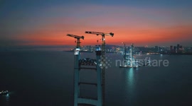 China: Main tower of Xiamen–Kinmen Bridge Xiamen section topped out