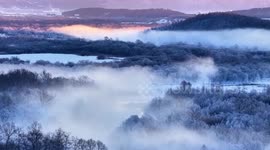 China: Low temperatures bring picturesque frosted scenery in northeast China