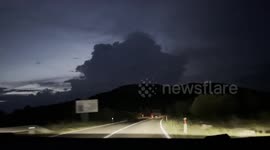 Driving in to storm in Zadar in Croatia