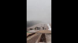 Heavy snowfall at Ski Jam Katsuyama in Fukui, Japan