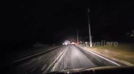 Heavy snow begins to fall in Elizabethtown, Pennsylvania, USA