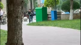 Stunt Rider's Hard Landing