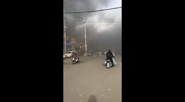 Driving Through Hell: World Turns Black from Fire