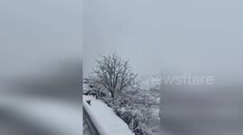 Spain: Rare Mountain Snow Transforms Santiago Pontones Into Fairy-Tale Landscape