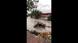 House swept away by floods from Tropical Cyclone Koto