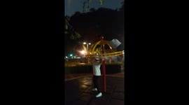 Young man gets dizzy and collapses after spinning merry-go-round in Mexico City