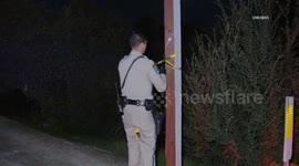 US, Los Angeles: Pomona 1 Shot On 60 Freeway On-Ramp Embankment Part 2