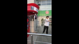 Arcade punching machine shatters after young man tests his strength in Russia
