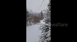 US: Heavy snowfall blankets Sussex County, NJ