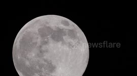 Stunning close-up of full Cold Supermoon above Kent, UK