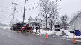 Heavy snow and winds in Southern Vermont