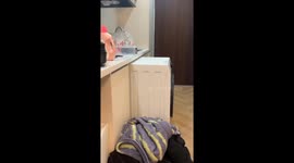 The Great Washer Escape… into a Cabinet!