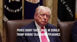 Prince Harry takes swipe at Donald Trump during talk show appearance