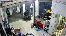 Delivery driver slams into repair shop - smashing owner's tooth and causing head fracture