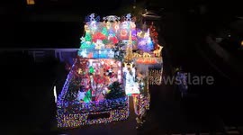 Britain's most festive home covered in lights which took two months to put up