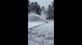 Yarbo Snowblower Clears Deep Snow After Winter Storm in Monument