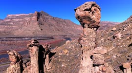 Drone Flight Past Colorado Hoodoos: Nature's Balancing Act