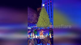 US: Rockefeller Center Christmas Tree Ignites Midtown Holiday Spectacle