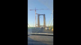 Portable Toilet Falls From Construction Crane Over Centenary Bridge