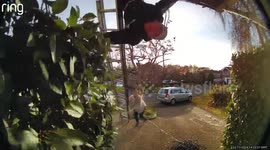 Man Falls From Ladder While Hanging Christmas Lights