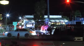 Big Rig Overturned Carrying a Large Amount of Diesel