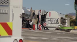 US, Los Angeles: Santa Clarita Restaurants Remained Sealed Off As Overturned Tanker Mitigation Continues Part 2