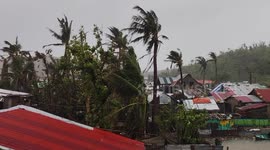 Strong winds and rain hit Caramoran, Catanduanes, Philippines