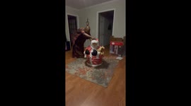 Grandma startled by growing Santa display in Irmo, South Carolina, USA