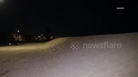 US, Los Angeles: Seal Beach High Tide