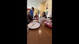 our fifth annual Christmas breakfast with friends. everyone brings $100 and we leave a huge tip. this year we carried over $800 in earnings from last years video to give a total of over $2,000!!