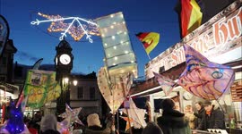 Spectacular Christmas lanterns light up Kent High Street, UK