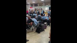 Indian cricket stars stranded amid flight disruptions in New Delhi, India