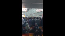 Stranded passengers at BLR Airport, Bengaluru, India