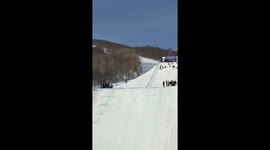 Skier injured after high ramp crash at Beijing, China