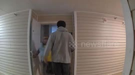 Drunk woman hilariously dragged out of house in North Carolina, USA