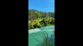 Lake Singkarak, whose water has a color similar to the Aare River in Switzerland