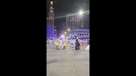 Minions in the lights parade in Denver