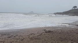 The Beautiful Devon coast is being batterd yet again with high tides high waves high winds and very heavy rainfall