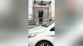 Footage shows suspect arrested at Heathrow Terminal 3 after pepper spray attack