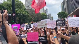 Brazil: Protest against femicide and gender-related violence in Sao Paulo