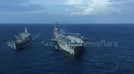 USS Nimitz aircraft carrier joins military drills in the Indo-Pacific