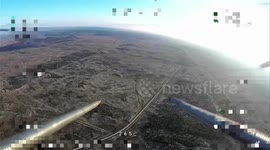 Russia says it took out Ukrainian UAV using drone that impaled it